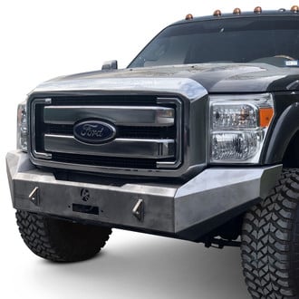 Affordable Offroad® - Elite Series Full Width Black Powder Coated Front Winch Modular Bumper