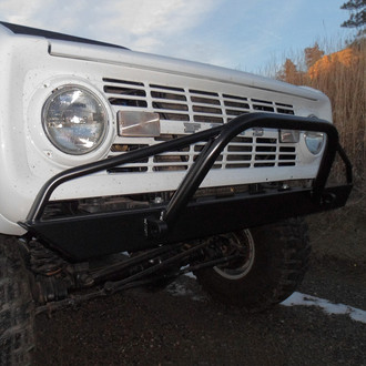 Affordable Offroad® - Affordable Series Mid Width Black Powder Coated Front HD Bumper with Pre-Runner Guard
