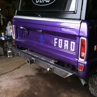 Affordable Offroad® - Affordable Series Mid Width Black Powder Coated Rear HD Bumper
