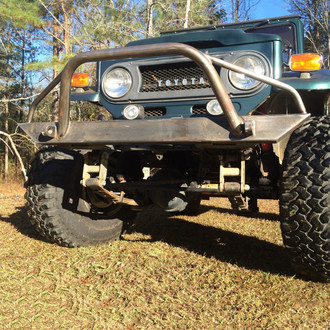 Affordable Offroad® - Affordable Series Mid Width Black Powder Coated Front HD Bumper with Pre-Runner Guard