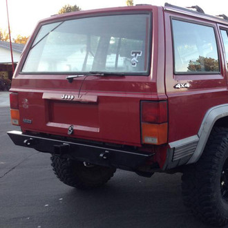 Affordable Offroad® - Affordable Series Mid Width Black Powder Coated Rear HD Bumper
