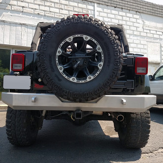 Affordable Offroad® - Elite Series Full Width Black Powder Coated Rear HD Bumper