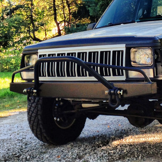 Affordable Offroad® - Elite Series Full Width Black Powder Coated Front HD Bumper with Pre-Runner Guard