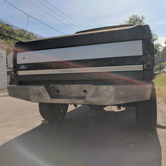 Affordable Offroad® - Elite Series Full Width Black Powder Coated Rear HD Bumper