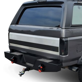 Affordable Offroad® - Elite Series Full Width Black Powder Coated Rear HD Bumper