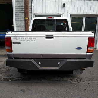 Affordable Offroad® - Elite Series Full Width Black Powder Coated Rear HD Bumper