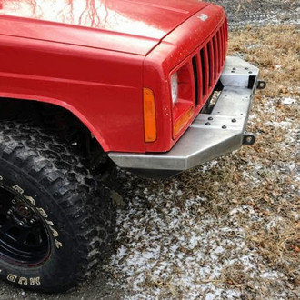 Affordable Offroad® - Rock Hard Series Full Width Black Powder Coated Front Winch Modular Bumper