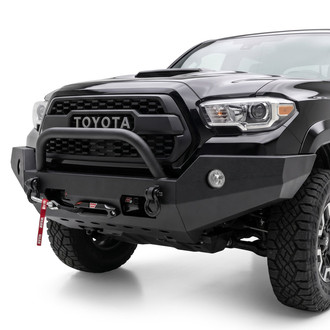 Affordable Offroad® - Elite Series Full Width Raw Front Winch Modular Bumper with Hoop