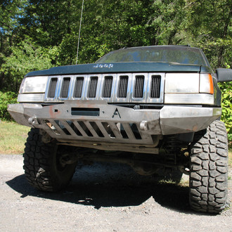 Affordable Offroad® - Elite Series Full Width Black Powder Coated Front Winch Modular Bumper