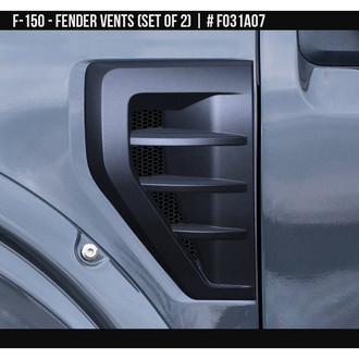 Air Design® - Satin Black Front Fender Vent Set