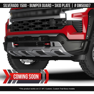 Air Design® - Satin Black and Silver Front Bumper Guard with DRL