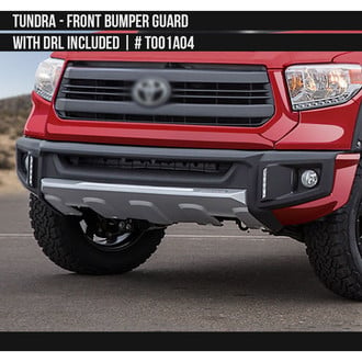 Air Design® - Satin Black and Silver Front Bumper Guard with DRL