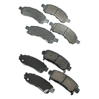 Akebono® - Pro-ACT™ Ultra-Premium Ceramic Front and Rear Disc Brake Pad Set