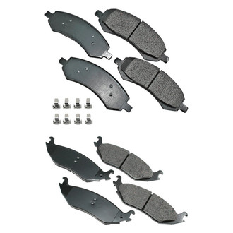 Akebono® - Pro-ACT™ Ultra-Premium Ceramic Front and Rear Disc Brake Pad Set