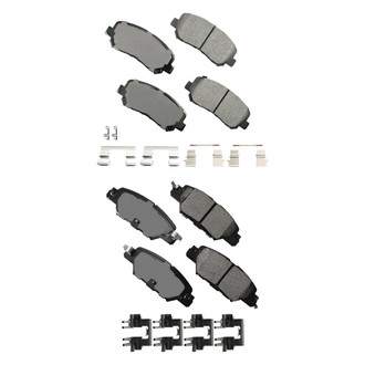 Akebono® - Pro-ACT™ Ultra-Premium Ceramic Front and Rear Disc Brake Pad Set
