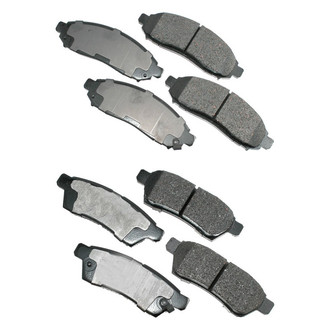 Akebono® - Pro-ACT™ Ultra-Premium Ceramic Front and Rear Disc Brake Pad Set