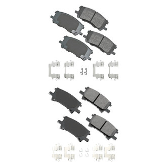 Akebono® - Pro-ACT™ Ultra-Premium Ceramic Front and Rear Disc Brake Pad Set