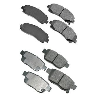 Akebono® - Pro-ACT™ Ultra-Premium Ceramic Front and Rear Disc Brake Pad Set