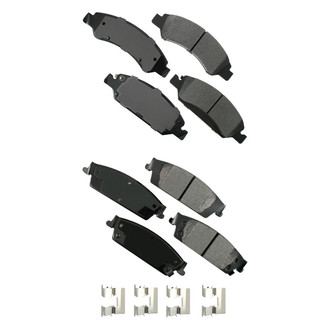 Akebono® - Pro-ACT™ Ultra-Premium Ceramic Front and Rear Disc Brake Pad Set