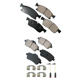 Akebono® - EURO™ Ultra-Premium Ceramic Front and Rear Disc Brake Pad Set