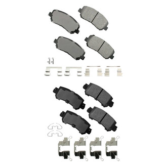 Akebono® - Pro-ACT™ Ultra-Premium Ceramic Front and Rear Disc Brake Pad Set