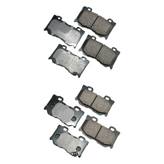 Akebono® - Pro-ACT™ Ultra-Premium Ceramic Front and Rear Disc Brake Pad Set