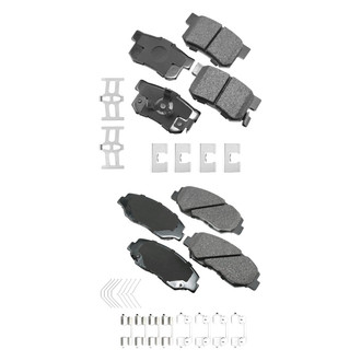 Akebono® - Pro-ACT™ Ultra-Premium Ceramic Front and Rear Disc Brake Pad Set