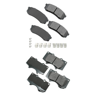 Akebono® - Pro-ACT™ Ultra-Premium Ceramic Front and Rear Disc Brake Pad Set
