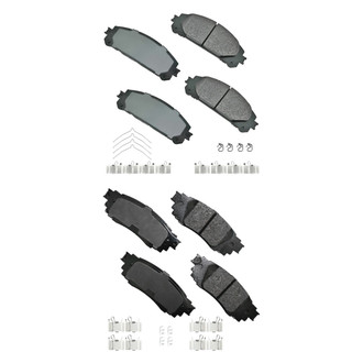 Akebono® - Pro-ACT™ Ultra-Premium Ceramic Front and Rear Disc Brake Pad Set