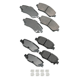 Akebono® - Pro-ACT™ Ultra-Premium Ceramic Front and Rear Disc Brake Pad Set