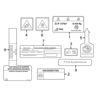 Alfa Romeo OE - Information Labels - Labels (2.0L)