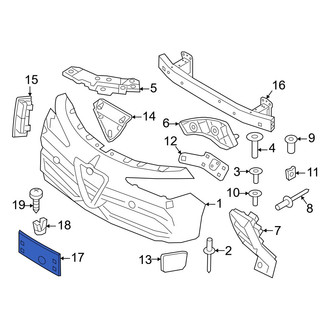 Alfa Romeo OE - Front License Plate Bracket