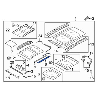 Alfa Romeo OE - Left Sunroof Guide Rail