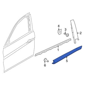 Alfa Romeo OE - Rear Right Door Molding