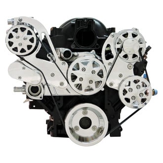 All American Billet® - Front Serpentine Drive System with Remote Reservoir