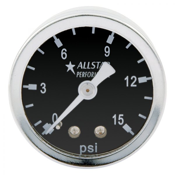 AllStar Performance® - 1-1/2" Shockproof Glycerin Filled Pressure Gauge, 0-15 PSI