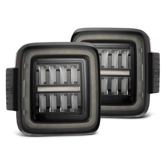 AlphaRex® - NOVA-Series Prismatic Driver and Passenger Side Alpha-Black Sequential Fiber Optic LED Tail Lights