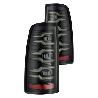 AlphaRex® - LUXX-Series Driver and Passenger Side Alpha-Black Sequential Fiber Optic LED Tail Lights