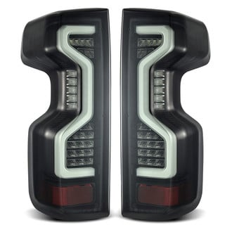 AlphaRex® - PRO-Series Driver and Passenger Side Jet Black Fiber Optic LED Tail Lights
