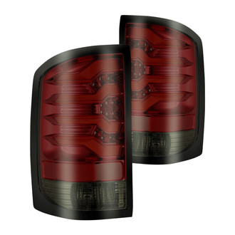AlphaRex® - PRO-Series Driver and Passenger Side Red/Smoke Fiber Optic LED Tail Lights