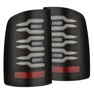 AlphaRex® - LUXX-Series Driver and Passenger Side Black Sequential Fiber Optic LED Tail Lights