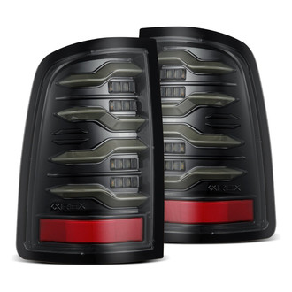 AlphaRex® - LUXX-Series Driver and Passenger Side Alpha-Black Sequential Fiber Optic LED Tail Lights