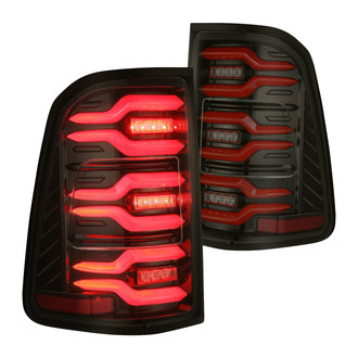 AlphaRex® - LUXX-Series Driver and Passenger Side Black Sequential Fiber Optic LED Tail Lights
