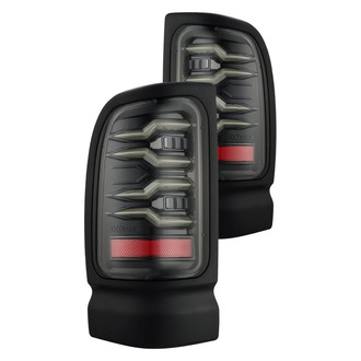 AlphaRex® - LUXX-Series Driver and Passenger Side Alpha-Black Sequential Fiber Optic LED Tail Lights