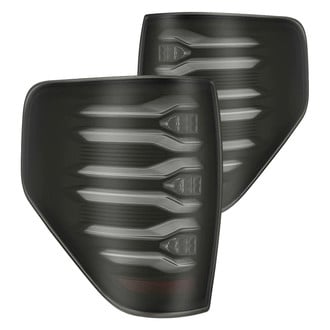 AlphaRex® - LUXX-Series Driver and Passenger Side Black/Smoke Sequential Fiber Optic LED Tail Lights