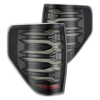 AlphaRex® - LUXX-Series Driver and Passenger Side Alpha-Black Sequential Fiber Optic LED Tail Lights
