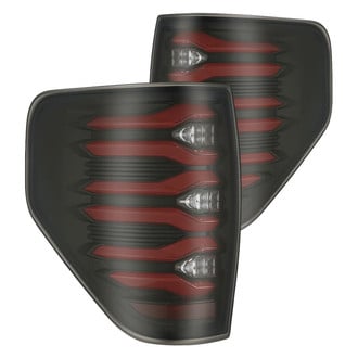 AlphaRex® - LUXX-Series Driver and Passenger Side Black Sequential Fiber Optic LED Tail Lights