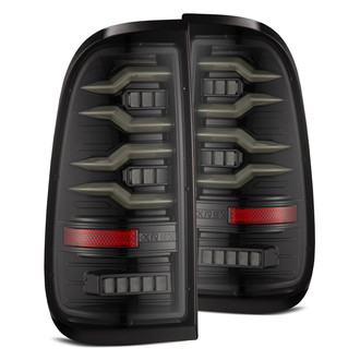 AlphaRex® - LUXX-Series Driver and Passenger Side Alpha-Black Sequential Fiber Optic LED Tail Lights