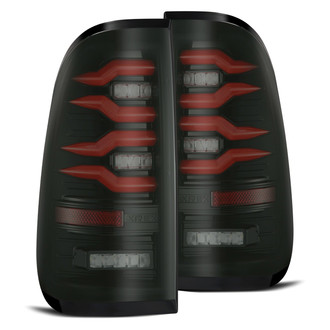 AlphaRex® - LUXX-Series Driver and Passenger Side Black Sequential Fiber Optic LED Tail Lights