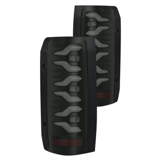 AlphaRex® - LUXX-Series Driver and Passenger Side Alpha-Black/Smoke Sequential Fiber Optic LED Tail Lights